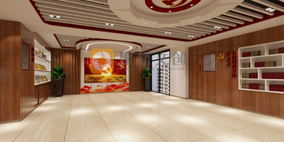 智慧黨建展廳設計效果圖+平面布置圖，創(chuàng)新設計理念